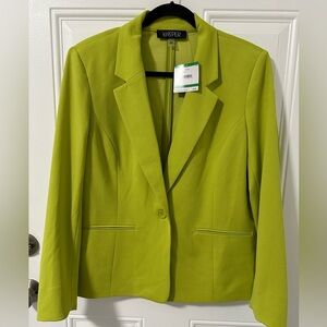 Kasper Green Oasis Blazer Jacket Size L Career Workwear NWT